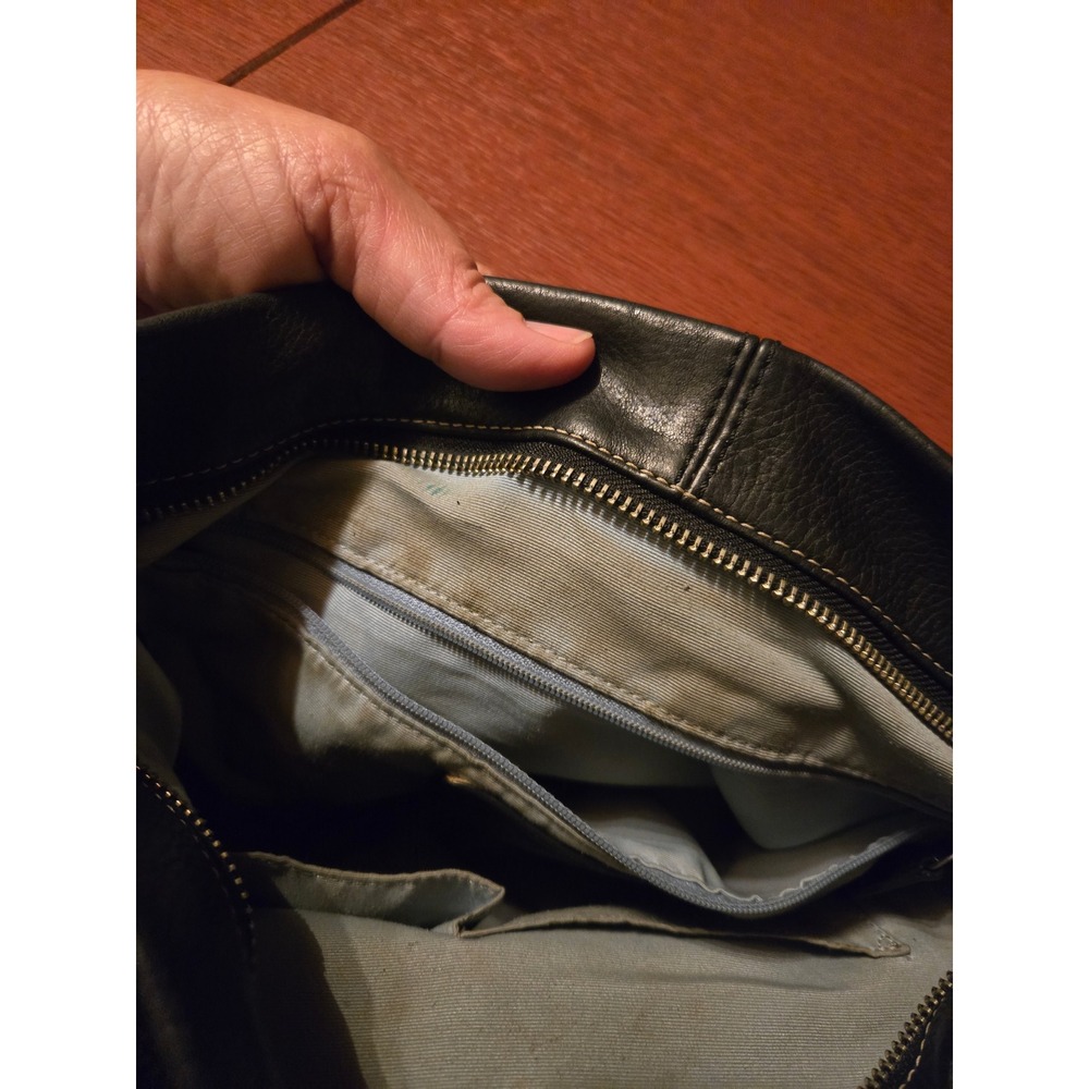 Coach Ergo Black Pebbled Leather Hobo Shoulder Bag 12248 Contrast Stitching - Picture 6 of 7